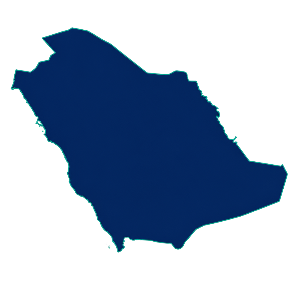 Map of Saudi Arabia showing NOVIQ Pools service cities